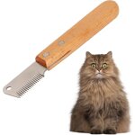 Couteau  dnuder pour chien en acier inoxydable, outil de tondeuse pour animaux de compagnie, manche ...