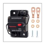 Lntyq disjoncteur de voiture 60a, dc 12v - 48v disjoncteur tanche avec rinitialisation manuelle pour ...