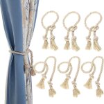 Lntyq embrasse rideau, 6 pi�ces 80cm embrasse pour rideaux beige embrasse de rideau, embrasses rideau ...