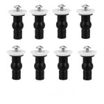 Ensemble de 8 fixations en caoutchouc noir pour abattant wc avec charnières - pièces de rechange pour ... Ensemble de 8 fixations en caoutchouc noir pour abattant wc avec charnières - pièces de rechange pour ...