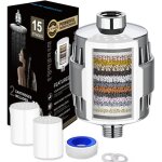Filtre de douche à 15 Étapes avec vitamine c, filtre douche anti calcaire, adoucisseur d'eau douche avec ... Filtre de douche à 15 Étapes avec vitamine c, filtre douche anti calcaire, adoucisseur d'eau douche avec ...