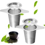 Lntyq filtre th acier inoxydable, 2 pices filtre th avec couvercle, passoire th avec couvercle, filtre ...