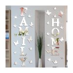 Lettres de signe de maison familiale 3d dcor de salon ferme familiale dcor mural rustique miroir dcoratif ...