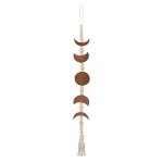 Perles chameau phase de lune tenture murale pendentif style ethnique bohème gland guirlande en bois plat ... Perles chameau phase de lune tenture murale pendentif style ethnique bohème gland guirlande en bois plat ...