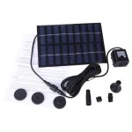 Pompe de fontaine solaire, 9 v, 1, 8 w, 165 l / h, panneau solaire pet, kit d'arrosage pour fontaine, ... Pompe de fontaine solaire, 9 v, 1, 8 w, 165 l / h, panneau solaire pet, kit d'arrosage pour fontaine, ...