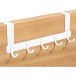 Porte manteau pour porte, patère de porte à suspendre pour porte, avec 5 crochets, crochets pour rebord ... Porte manteau pour porte, patère de porte à suspendre pour porte, avec 5 crochets, crochets pour rebord ...