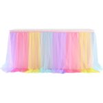 Quatre couleurs tulle jupe de table tutu table plinthe pour rectangle ou table ronde pour baby shower ... Quatre couleurs tulle jupe de table tutu table plinthe pour rectangle ou table ronde pour baby shower ...