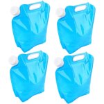 Sac  eau pliable 10 l bleu lot de 4 pliable facile  transporter convient pour le camping sportif en ...