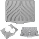 Tapis egoutoire vaisselle silicone, d'gouttoir en silicona organisateur evier cuisine rsistant  la ...