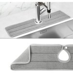 Tapis robinet absorbant gris - protection anti eclaboussure cuisine - protege evier cuisine lavable en ...