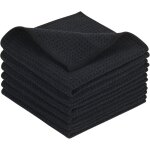 Torchons de cuisine noir microfibre, super absorbant chiffon cuisine nettoyagant, essuie vaisselle lavette ...