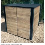 Local anthracite et gr�s c�rame bois - pour piscine et jardin