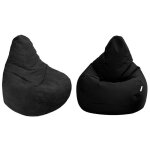 Fauteuil pouf de jeu pour salon, deux pouf poire  dossier haut pour adultes, inclinable pouf chaise ...