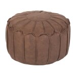Loft 25 - pouf rond pour salon, repose - pieds doux de style marocain, pouf lger avec remplissage de ...