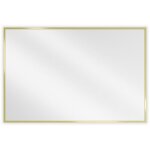 Mexen - loft miroir de salle de bains rectangulaire 90 x 60 cm, cadre dor� - 9852 - 090 - 060 - 000 - ...