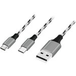Logilink c�ble de charge usb 2. 0 cu0202 2 - en - 1 usb - c micro - usb, 1, 2 m