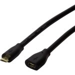 Logilink cble usb usb 2. 0 usb - micro - b mle, usb - micro - b femelle 0. 50 m noir cu0120 r708411 ...