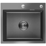 Lomazoo �vier en acier inoxydable, noir anthracite - crystal 50