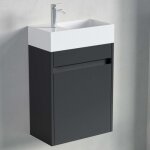 Lomazoo meubles de toilettes, noir mat - meubles wc - 40x22x60 -