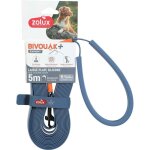 Longe plate en silicone bleu bivouak 5 m