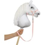 Longe en ruban hobby horse - rose poudr�