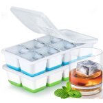 Longziming - lot de 2 bac a glacon, glacons moule, bac � gla�ons avec couvercle, bacs gla�on silicone, ...