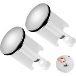 Longziming - 2pcs bouchon de vidange universel pour lavabo - bonde réglable en laiton chromé blanc - ... Longziming - 2pcs bouchon de vidange universel pour lavabo - bonde réglable en laiton chromé blanc - ...