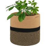 Pot de fleurs 30 cm pour plantes d'int�rieur avec doublure, panier de rangement en coton tiss� grand ...