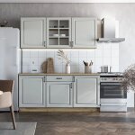 Naturel - loria 1, 8 m ensemble de meubles de cuisine  assembler, gris (ksetloria)