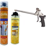 Lot de 1 colle de montage polyurthane + 1 pistolet + 1 nettoyant mousse - mousse polyurthane faiblement ...