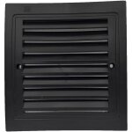 Monmobilierdesign - lot de 1 grille d'aration intrieur extrieur avec moustiquaire 140x140 mm noir