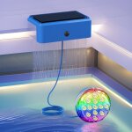 Lot de 1 lampes solaires led pour piscine avec tlcommande, tanches ip68 [multicolores et blanc chaud] ...