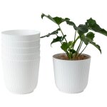 Lot de 1 pots de fleurs mats, en plastique dcoratif, pour plantes, blanc, 18cm16. 5cm