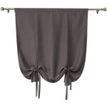 Alovez - lot de 1 rideau court occultant uni à nouer, rideau romain uni pour petites fenêtres Alovez - lot de 1 rideau court occultant uni à nouer, rideau romain uni pour petites fenêtres