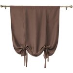 Alovez - lot de 1 rideau court occultant uni à nouer, rideau romain uni pour petites fenêtres Alovez - lot de 1 rideau court occultant uni à nouer, rideau romain uni pour petites fenêtres