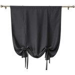 Alovez - lot de 1 rideau court occultant uni à nouer, rideau romain uni pour petites fenêtres Alovez - lot de 1 rideau court occultant uni à nouer, rideau romain uni pour petites fenêtres