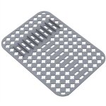 Lot de 1 tapis protection pour �vier cuisine, grille d'�vier en silicone fond acier inoxydable