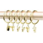 Lot de 10 anneaux de rideaux avec pinces metal rideau clips crochet, draperie rideau clips avec des anneaux ...