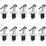 Lot de 10 becs verseurs avec rabat pour bouteilles d'huile - becs verseurs pour vin, eau - de - vie, ...