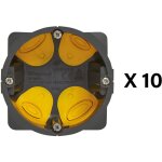 Lot de 10 botes d'encastrement 1 poste eco batibox 67mm - profondeur 40 mm pour cloisons sches - legrand ...