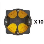 Lot de 10 bo�tes d'encastrement 1 poste eco batibox �67mm - profondeur 40 mm pour cloisons s�ches - legrand ...
