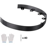 Lot de 10 bordures de jardin en mtal rsistant  la rouille, 152, 4 cm, en alliage d'aluminium, pliables, ...