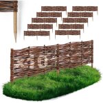Lot de 10 bordures osier bogateco saule naturel 100x20 cm