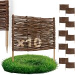 Lot de 10 bordures osier bogateco saule naturel 60x40 cm
