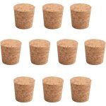 Lot de 10 bouchons en li�ge coniques en bois pour bouteilles de bi�re, bocaux en verre