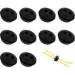 Lot de 10 bouchon de tuyau de carburant joint de r�servoir caoutchouc 2 trous passe durite passe durite ...