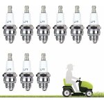 Lot de 10 bougie d'allumage l7t bougie tronconneuse d�broussailleuse tondeuse pour moteur � deux temps ...