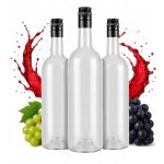 Lot de 10 bouteilles de vin transparentes de 750 ml (0, 75 l) avec bouchon � vis.