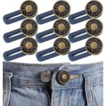 Lot de 10 boutons de pantalon, �pingles � boutons pour jean, unisexe