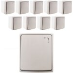 Lot de 10 boutons poussoir � voyant - gris - orok - zenitech